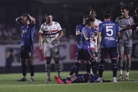 Uruguayan soccer player Juan Izquierdo dies in hospital days after collapsing during game in Brazil