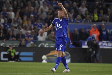 Vardy scores on Premier League return as Leicester holds Tottenham to 1-1 draw