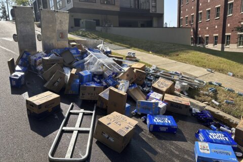 College town’s police say they don’t need help with cleanup after beer spill