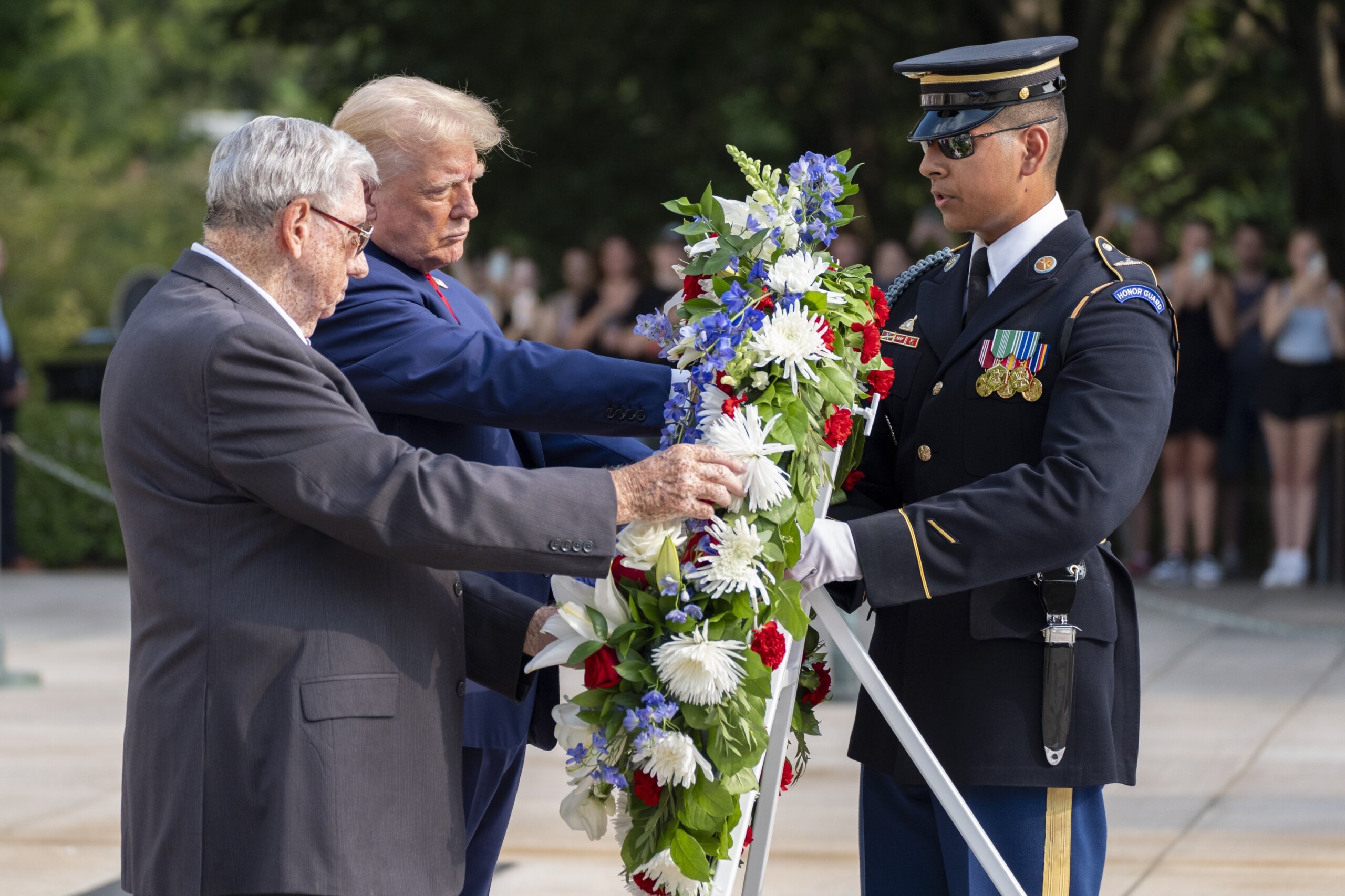 Army defends Arlington National Cemetery staff after incident with Trump campaign