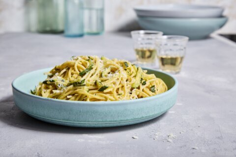 Skip the cream but keep the creaminess in this cheesy zucchini pasta