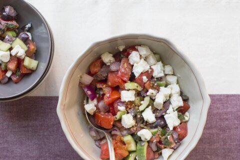 What to do with all those fresh-picked cucumbers? Try this Greek salad