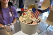 Arlington ice cream shop celebrates local Olympians with gold medal sundae