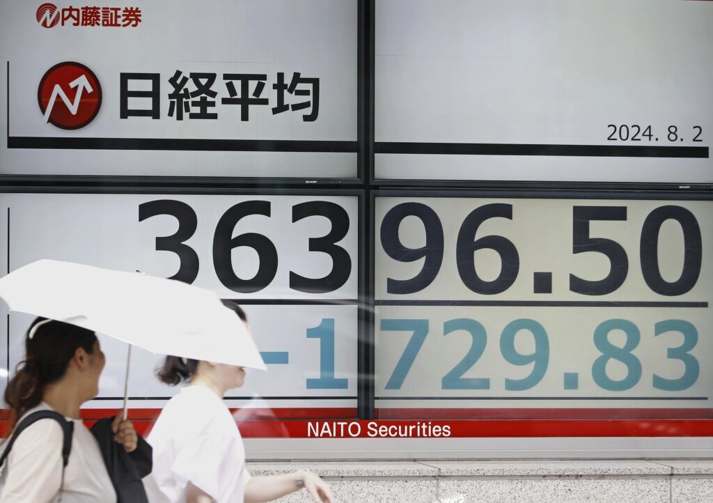 Asian shares tumble, led by 4.5% drop in Tokyo following a tech-driven retreat on Wall St