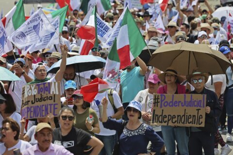 Protesters against judiciary overhaul plan urge Mexican president to 'respect democracy'