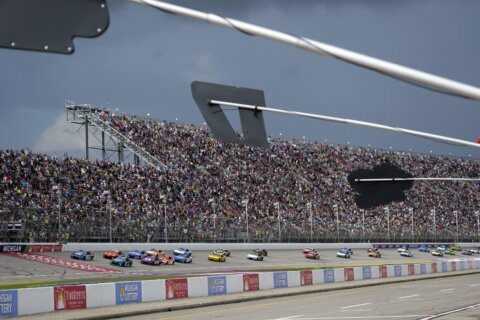 NASCAR Cup race at Michigan suspended until Monday after rain wouldn't go away