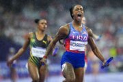 Sha’Carri Richardson rallies US women in Olympic 4x100 while men shut out again