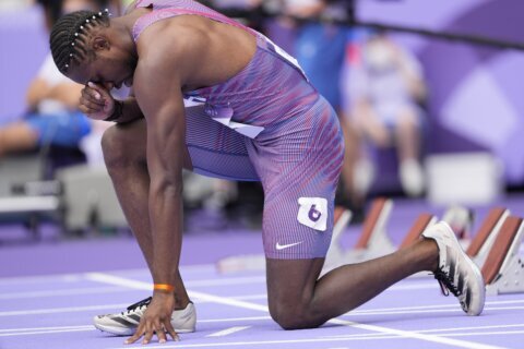 Alexandria’s Noah Lyles finishes 2nd in Olympic 100-meter semifinal heat but advances to race for gold