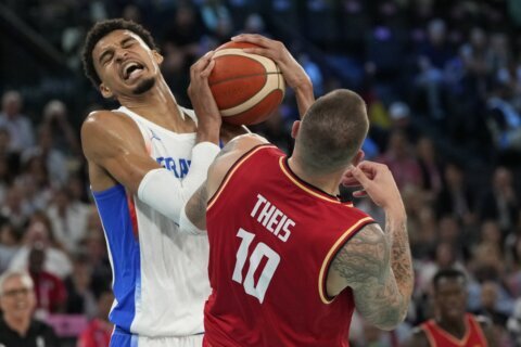 France back in men’s basketball gold medal game after win over Germany in Paris Olympics