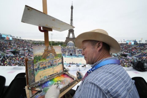 Meet the artist whose job is to paint beach volleyball at the 2024 Olympics