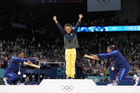 The final image of Simone Biles at the Olympics was a symbol of joy — and where the sport is going