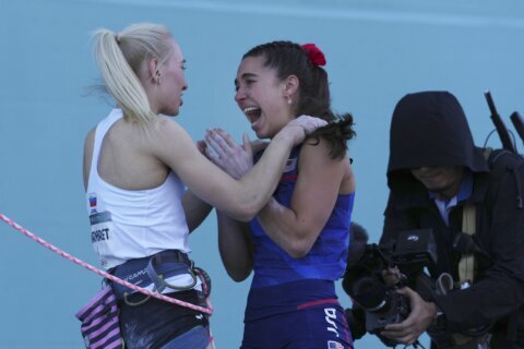 Janja Garnbret defends her Olympic gold in sport climbing. American Brooke Raboutou wins a silver