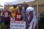 This Commanders fan just turned 100. She's still spending her summer at training camp