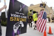 Video game performers protest unregulated AI use at Warner Bros. Studios