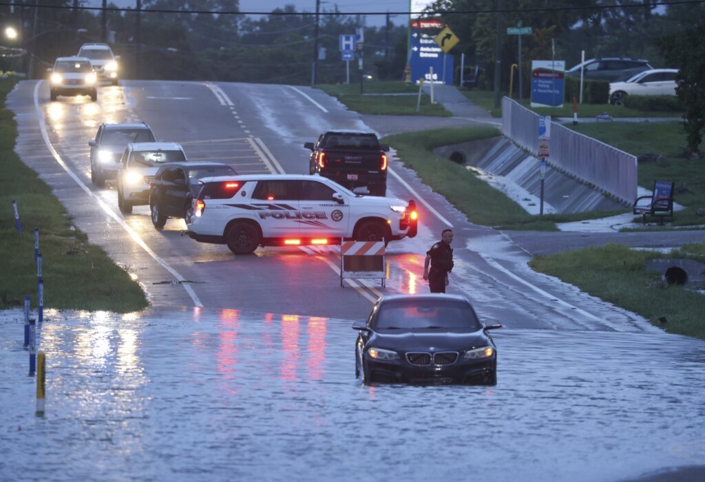 Slow-moving Tropical Storm Debby bringing torrential rains and flooding to southeastern US