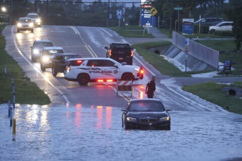 Tropical Storm Debby drenches Southeast with rain, high water as it drifts along the Atlantic coast