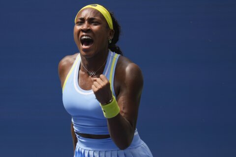 Coco Gauff comes back at the US Open and beats Elina Svitolina. Emma Navarro is next