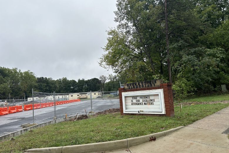 school front sign