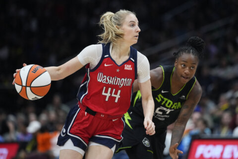 Karlie Samuelson scores 19, Mystics’ playoff push continues with 90-77 victory over Mercury