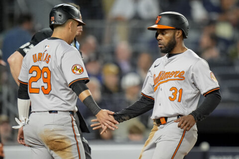 Judge homers in 4th straight but Orioles win 9-7 to again prevent Yankees from clinching AL East