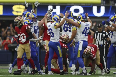 The Rams rally from a double-digit deficit to stun the 49ers 27-24 on a late field goal