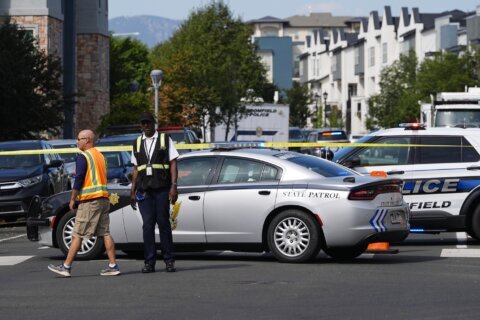 A man is arrested in a Denver-area shooting and hospitalized along with a female victim