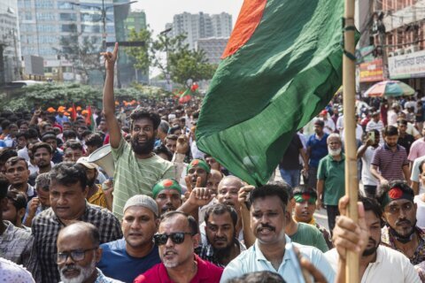 Bangladesh opposition party demands a new election after Hasina’s ouster