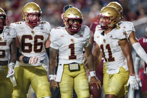 Treshaun Ward leads Boston College in 28-13 victory over No. 10 Florida State