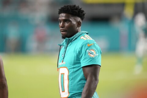 Tyreek Hill is detained by police before Dolphins game; 1 officer is subsequently placed on leave