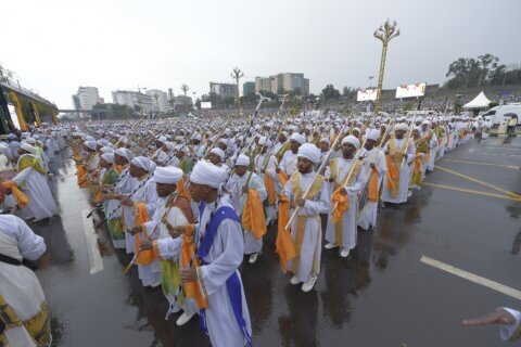 Thousands gather in Ethiopia's capital to celebrate a religious festival. Many are thinking of peace