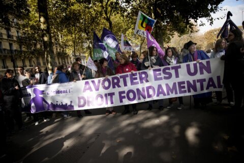 Hundreds rally in the streets of Paris to support world abortion rights