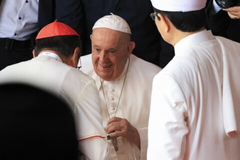 Pope and imam of Southeast Asia’s largest mosque make joint call to fight violence, protect planet