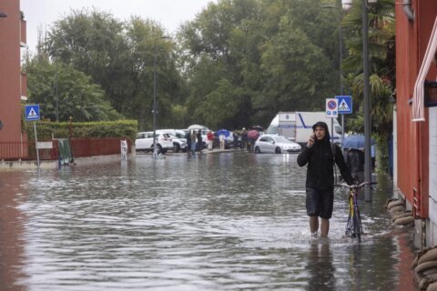 Torrential rains and heavy storms hit northern Italy as Milan is flooded and a man reported missing