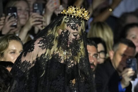 Madonna makes veiled entrance to Dolce&Gabbana for show celebrating her 1990s heyday