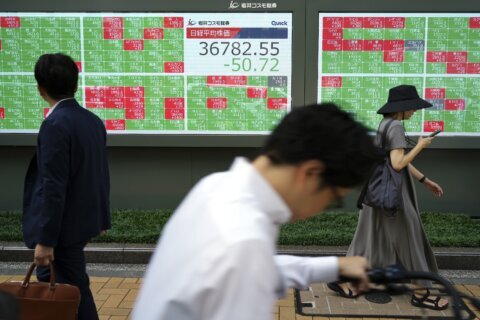 Asian markets trade mixed after Wall Street climbs closer to its record high