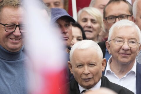 Thousands attend an anti-government rally organized by Poland's main opposition party