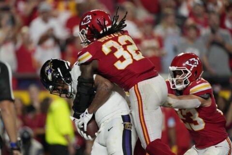 Chiefs hold off Ravens 27-20 when review overturns TD on final play of NFL's season opener