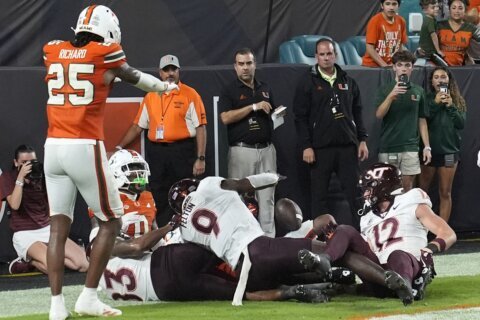 A catch? Not a catch? The Miami-Virginia Tech ending won’t be forgotten by either side