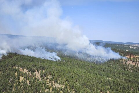 Crews slow progress of Sierra wildfire, but evacuations orders remain