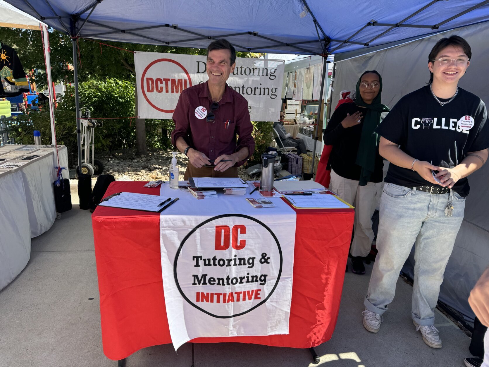 A booth for the D.C. Tutoring & Mentoring Initiative