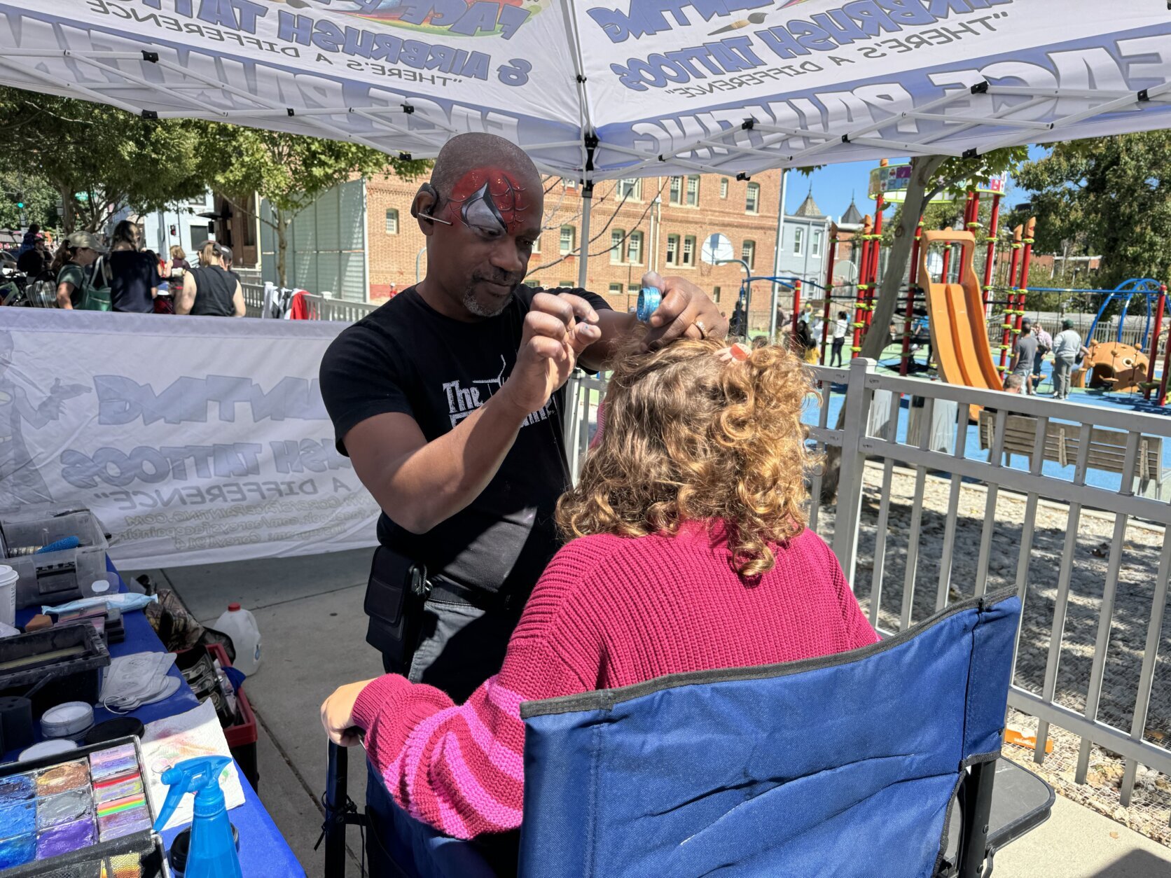 face painting at Adams Morgan Day