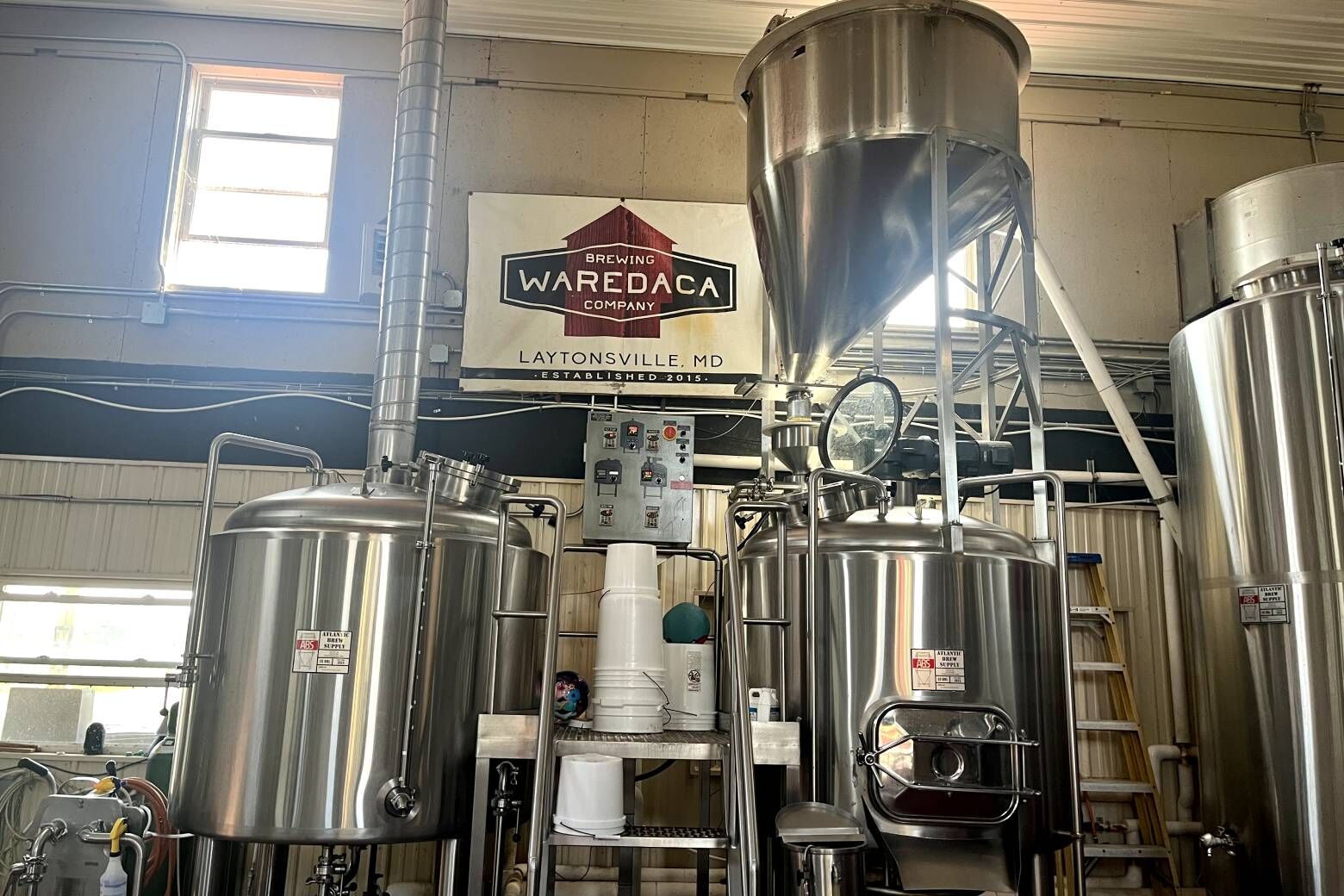 Waredaca Brewing Company, located on a sprawling 235-acre farm in Laytonsville, Maryland, has its own bees that provide honey for beer. (WTOP/Nick Iannelli)