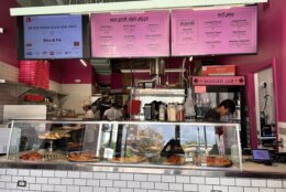 Interior of pizza shop