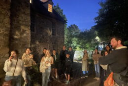 People on an evening ghost tour of D.C.