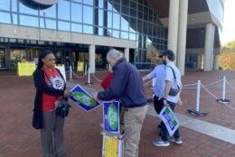 union workers unite with signs