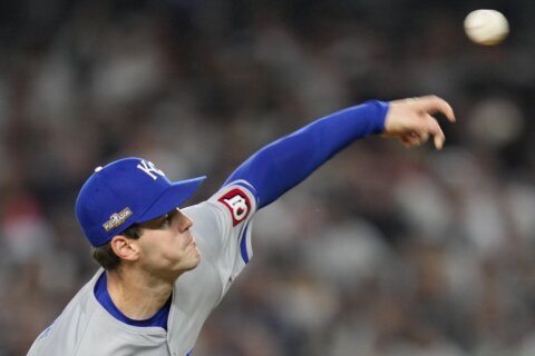 Royals pitcher Cole Ragans warms up for Yankees by playing catch in Central Park