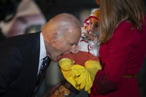 The Bidens hosted their final Halloween trick-or-treat event. The first lady came as a giant panda