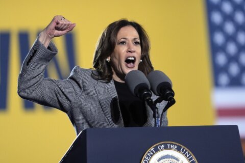 Harris urges voters to reject Trump’s efforts to sow division and fear