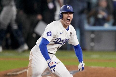 Freeman has World Series moment with winning grand slam for the Los Angeles Dodgers