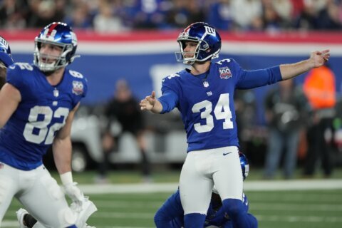 Giants kicker Greg Joseph is out against the Commanders. Rookie Jude McAtamney is in line to play